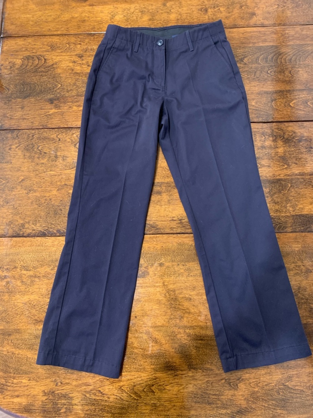 Lands' End Women’s Navy Chino Trousers Dress pants 4